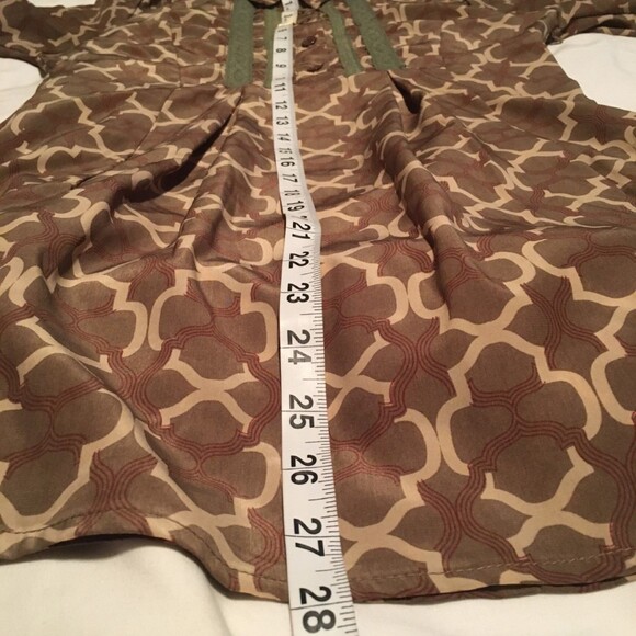 UnoCore dress Womens Small brown long sleeve mini lace buttons Prairie Cottage - Picture 7 of 7